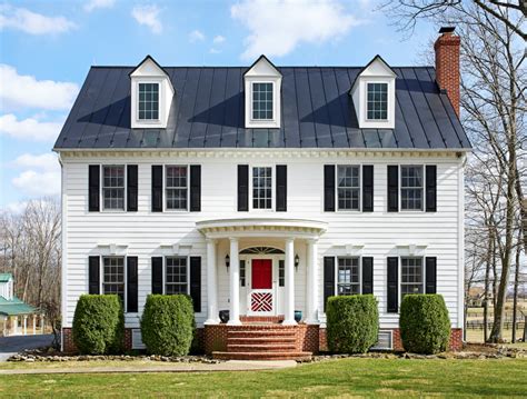 metal roof on a colonial house|houses with metal roof accents.